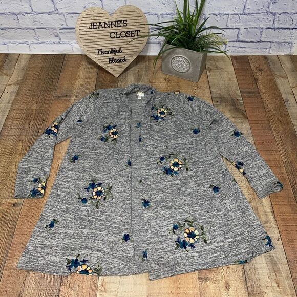 Anthropologie Fig and Flower Open Front Embroidered Cardigan Women’s Size S - Picture 13 of 16